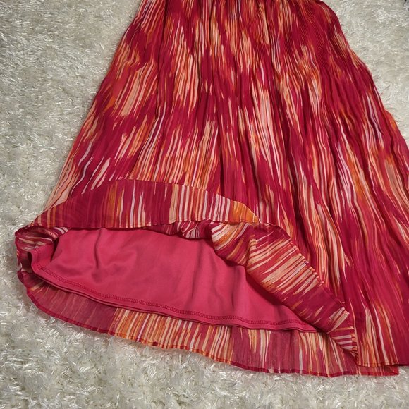 Ruby Rd. Women's Elastic waist Skirt, Pink Red Orange, Size 10 - Picture 6 of 8